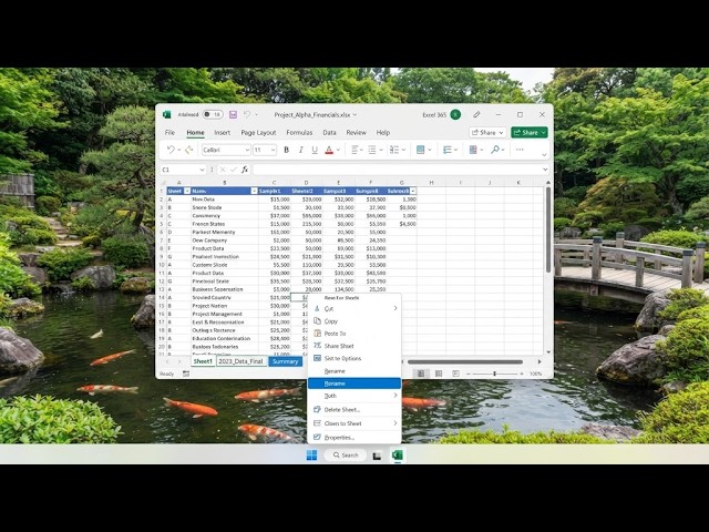 How to Rename Sheet in Excel