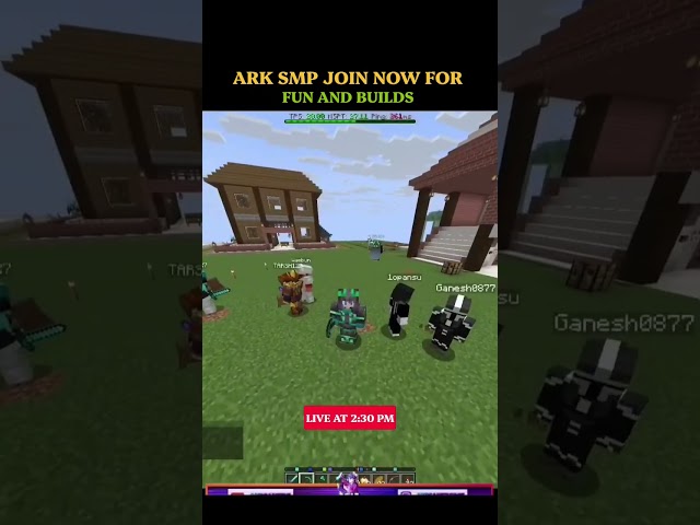 ARK SMP MINECRAFT ,JOIN LIVE AT 2:30 PM 😱🧿