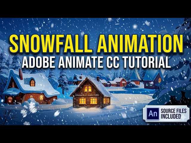 Snowfall Animation Tutorial for Beginners | Adobe Animate Easy Guide