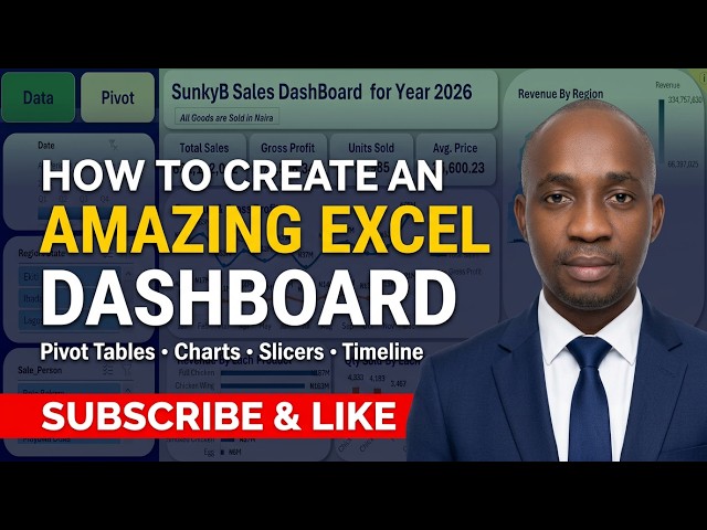How To Create an AMAZING Excel Dashboard | Pivot Tables, Charts, Slicers & Timeline