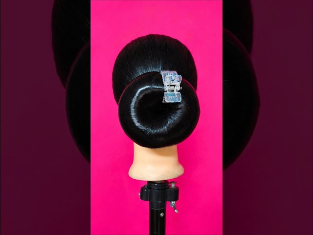 Self & Stylish Bun Hairstyle Tutorial #beauty #viralshorts #attractive #hairstyle #hairtutorial