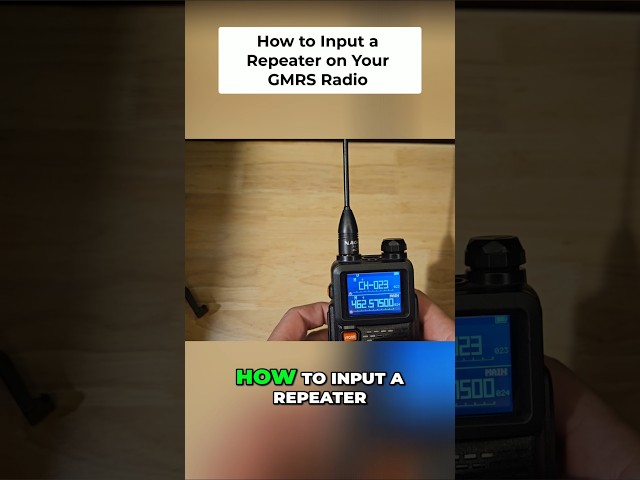 How to Input a Repeater Into Your GMRS Radio