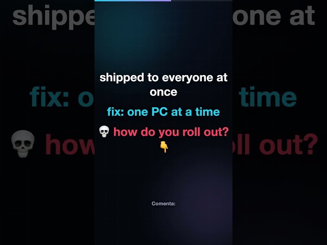How one update crashed 8.5 million Windows PCs 💀 #sre