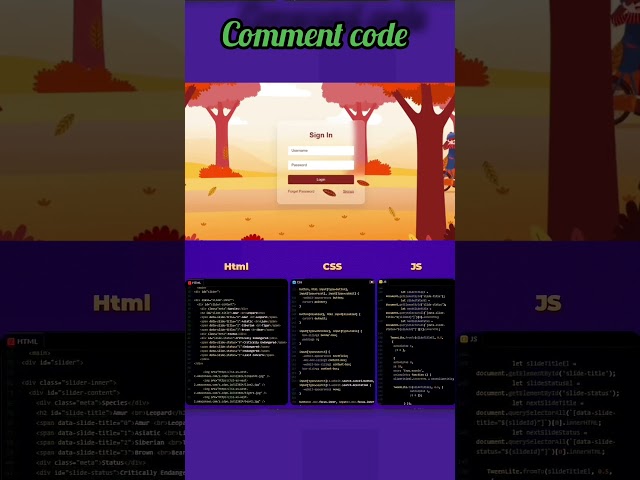 Animated Login Form with HTML, CSS and JavaScript