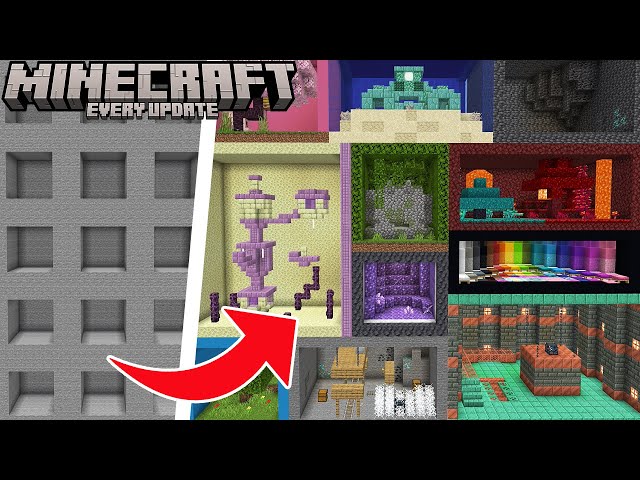 I Built Every Update in Minecraft Bedrock Edition 