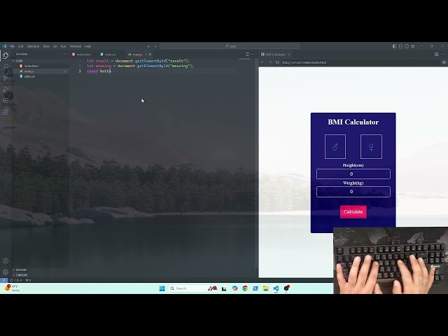 Coding a BMI Calculator | ASMR (No Talking)
