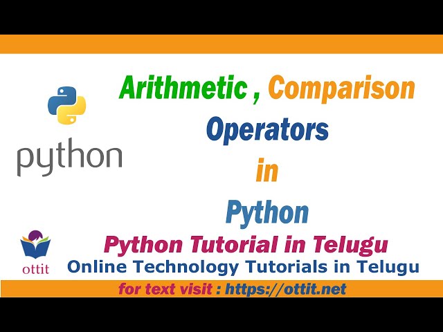 Python Arithmetic Operators , Comparison Operators | Python Tutorial for Beginners in Telugu Part 5