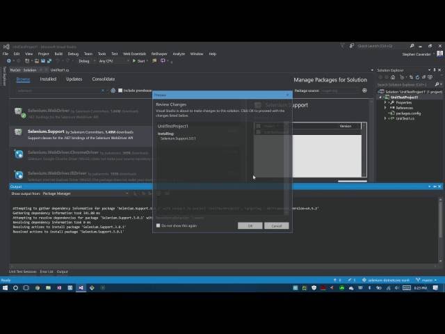 Selenium MSTest C# QuickStart