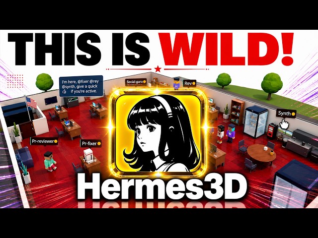 Hermes3D Is INSANE: AI Agents Now Have a 3D Office