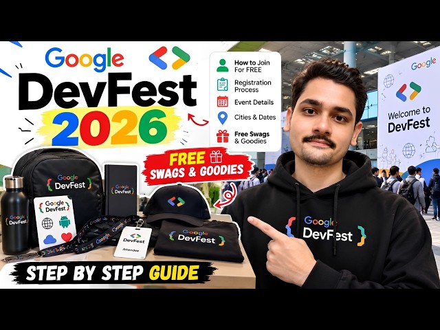 How To Join Google DevFest 2026 For Free || FREE Swags & Goodies For Everyone || GDG Developer Fest