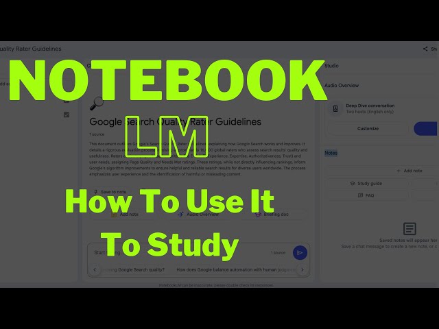How To Use Notebook LM to Study + Learn FAST