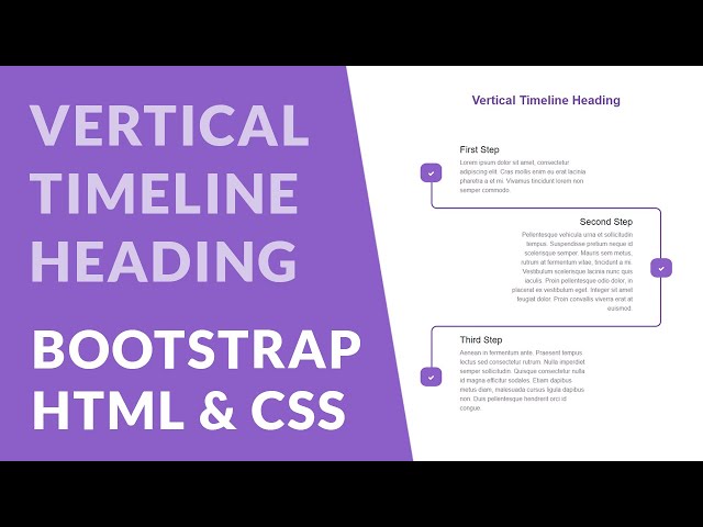 Bootstrap Vertical Timeline Heading - HTML & CSS