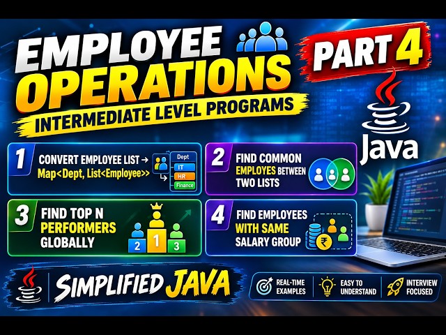 Java 8 Stream API Interview Programs | 4 Tough Employee Problems