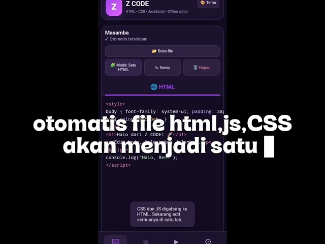 Bikin Aplikasi Code Editor Sendiri di HP!  | Z CODE HTML, CSS & JavaScript