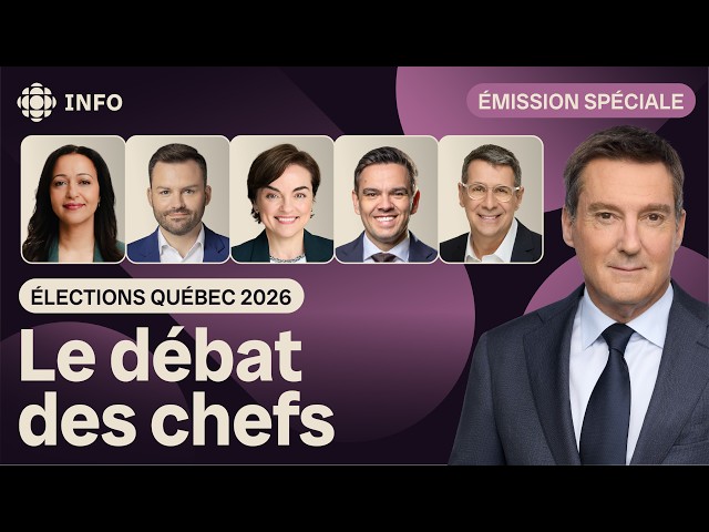 Débat des chefs de Radio-Canada en direct | Élections Québec 2026