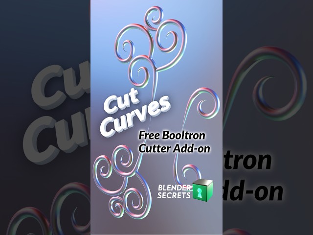 The free Booltron cutter add-on lets you work non-destructively on Curve and Text objects. #Blender