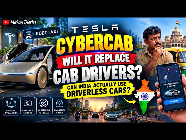 End of Cab Drivers? 😱 Tesla Cybercab & The Future of Taxis | Can India Go Driverless? 🚕🤖 AI Impact 😨