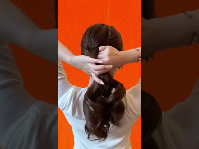 Easy Cute Hairstyle 🦋#simple #hairtutorial #trend #viralshorts