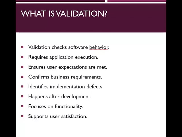 Top MNC Interview Question #4 | What is Validation? #shorts