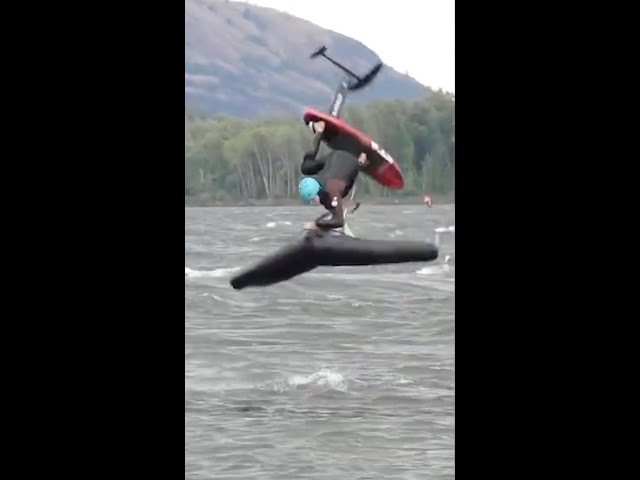 Backflip on an Electric Surf Board #shorts