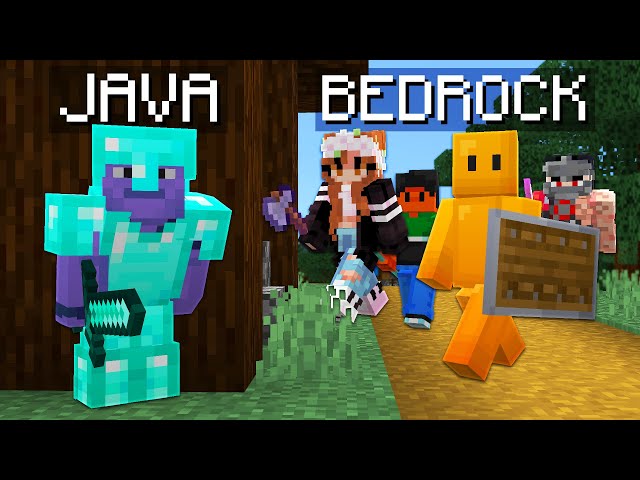 4 Bedrock Players vs 1 SECRET Java Player