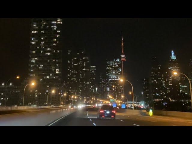 The beautiful night views of  #TorontoDowntown from the Gardiner Expressway #Ontario #Canada 🇨🇦