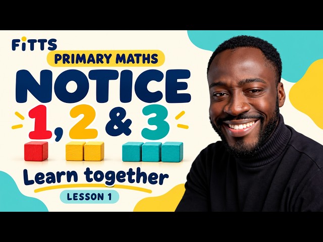 Primary 1 Maths Lesson 1 Notice, Count and Show 1, 2 and 3  Ghana B1 & England Year 1