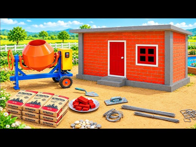 DIY Construction Science Project – Building a Sturdy, Modern Mini-House with Brick and Cement