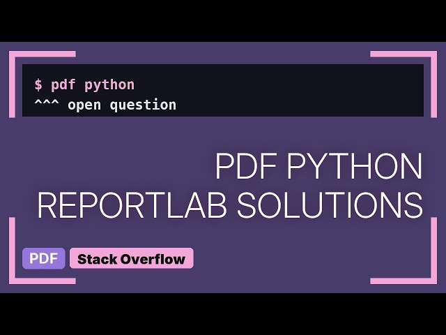 Producing PDFs in landscape orientation with ReportLab (2 Solutions!!)