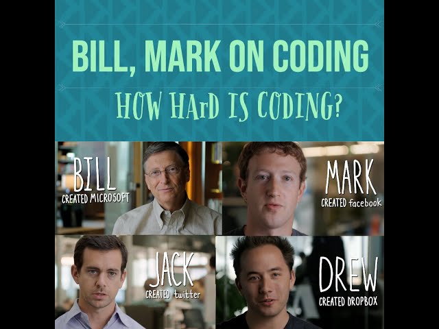 Bill gates, Mark Zuckerberg on is coding difficult? Coding motivation. Get inspired to code