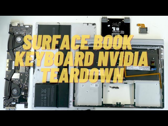 Microsoft Surface Book 1705 Keyboard with NVIDIA GPU 13.5" Full Disassembly Teardown Guide
