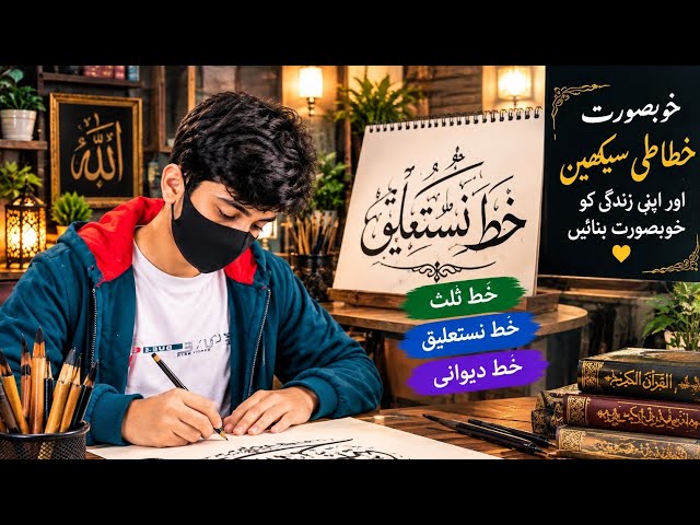 Best calligraphy shahada with bamboo pen for you #art #viral 