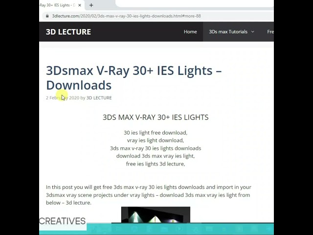 30+ IES Lights #3dsmaxtutorials #shorts