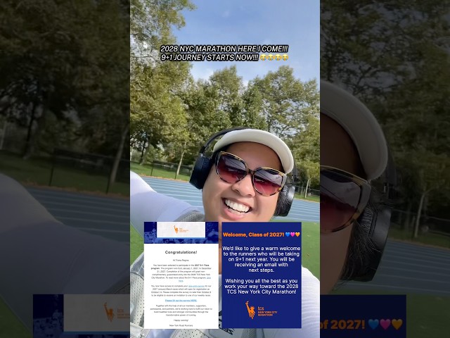 Accepted Into NYRR 9+1 Program 2028 NYC Marathon Here I Come  #shorts #nycmarathon #marathontraining