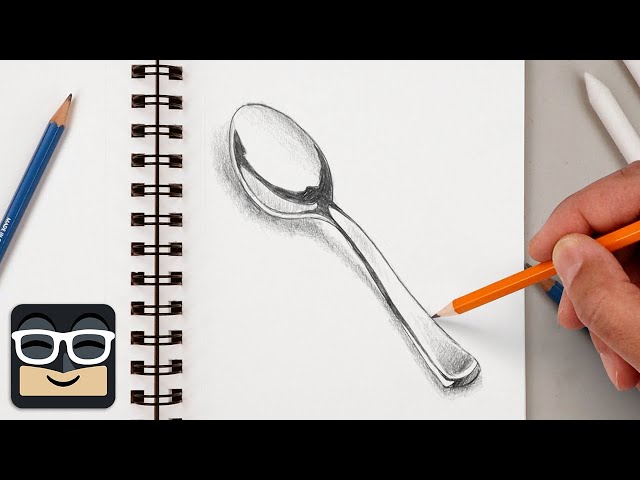 How to Draw a Realistic Spoon | Step by Step Sketch Tutorial