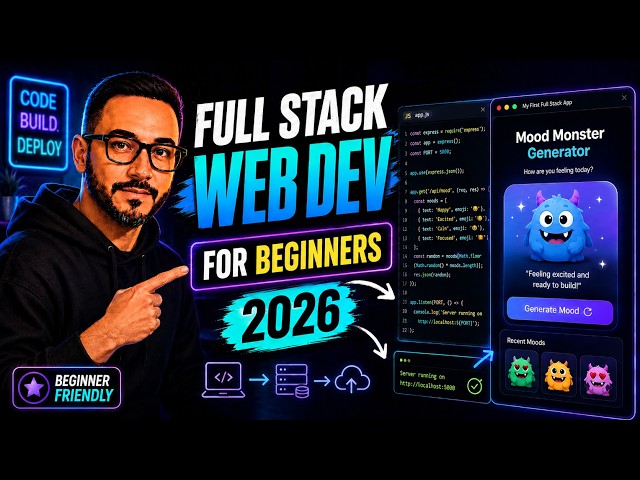 Build a Fun HTML CSS JavaScript Project in 2026 | Full Stack Web Development for Beginners, All Ages