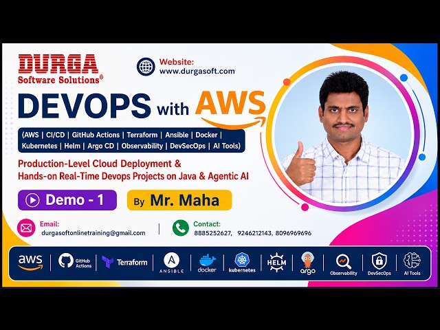 DEVOPS with AWS tutorials || Demo - 1 || by Mr. Maha On 05-08-2026 @8AM (IST)