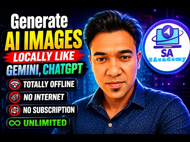 Generate AI Images Locally like GEMINI,ChatGPT free.No internet ,No Subscription|SAcademy|Sachin Adi