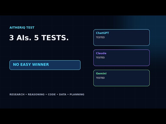 ChatGPT vs Claude vs Gemini: I Tested Them on 5 Real Tasks