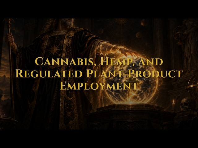 Cannabis, Hemp, and  Regulated Plant-Product Employment