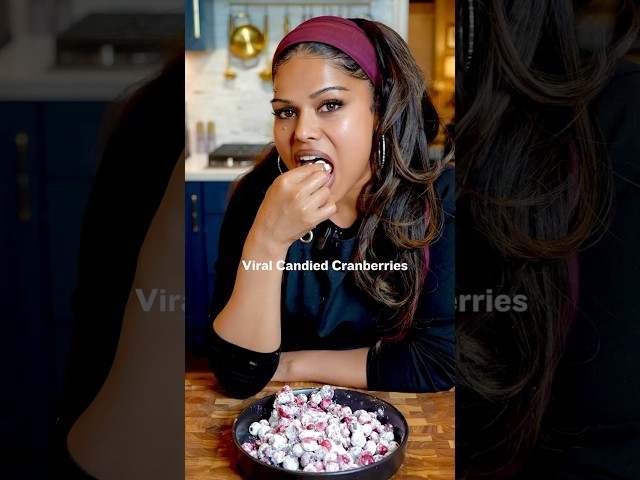 The viral candied cranberries! How to make.