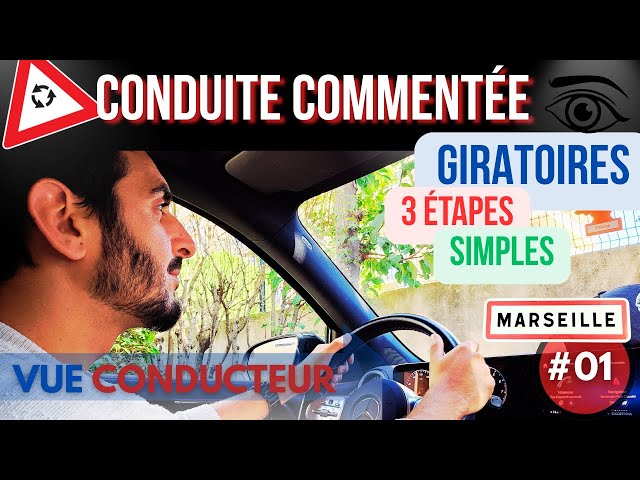 Conduite COMMENTÉE #01 GIRATOIRE #permisdeconduire #marseille #astucepermis
