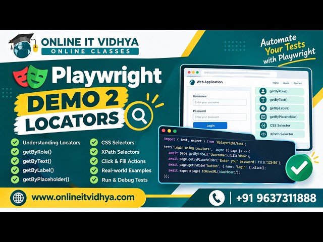 Playwright Demo 2 | Playwright Automation Testing Tutorial | OnlineITvidhya