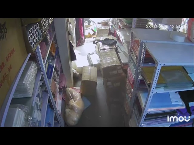 M7.9 Earthquake and M6.7 Aftershock inside of a floral supplies shop in Mandalay, Myanmar