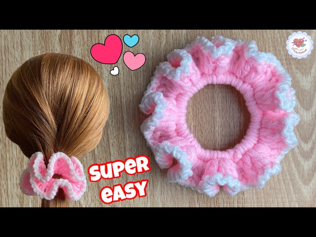 SUPER EASY ‼️ Cute and Sweet Crochet  Scrunchies  / Crochet Tutorial