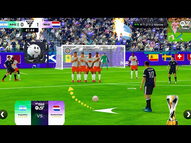 Fc Mobile |▪︎| World's Game Tournament |•| World Class Match |▪︎| Argentina Vs Netherlands |•| Kick⚽