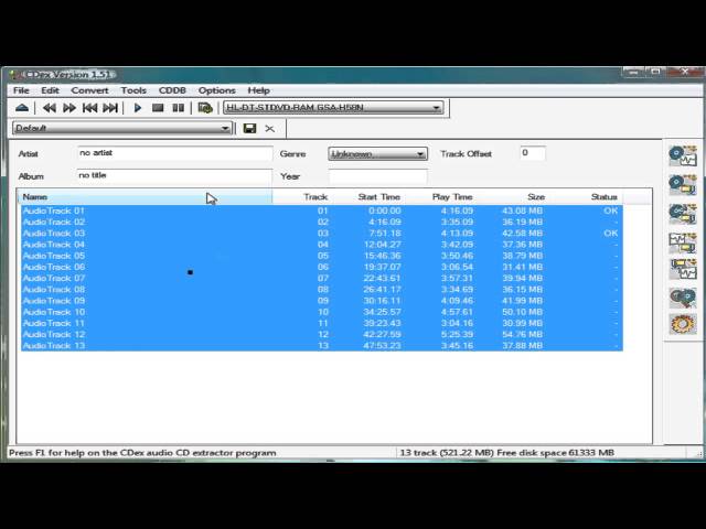 CDex - programma Tutorial  tracce mp3