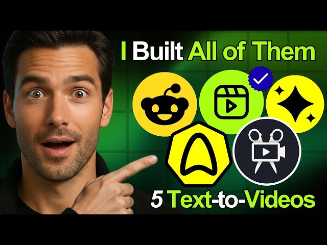 I Built 5 Free AI Text-to-Video Tools (No Coding Needed) | Step-by-Step (FREE Method)