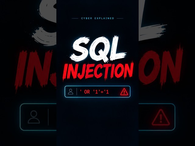🔐 SQL Injection Explained | Web Application Security #shorts #sqlinjection #cybersecurity #YRRootX