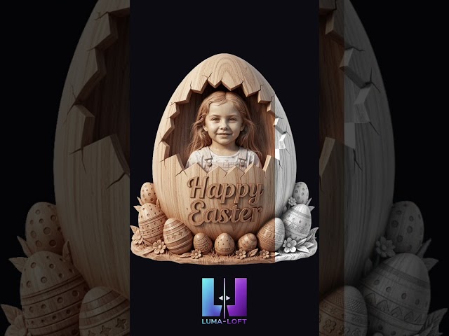 Turn Any Photo into a 3D illusion Easter Egg for laser Engraving 🐣 | Luma-Loft Tutorial